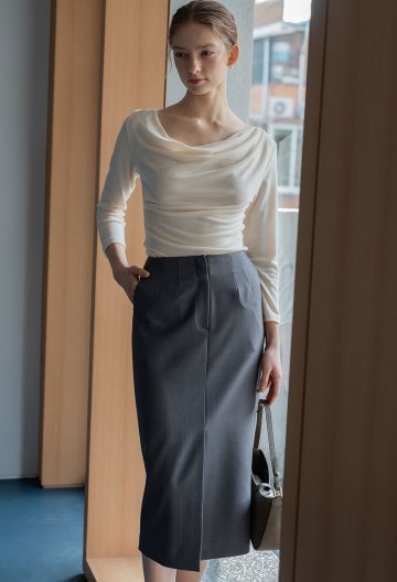 [24SS] MORDERN HIGH WEWT H SKIRT