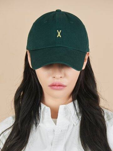바잘 로고 오버핏 치노 볼캡 그린