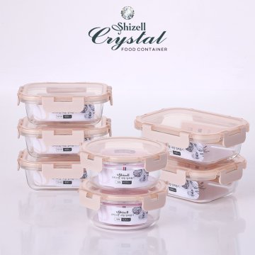 크리스탈 내열밀폐용기 혼합7종세트B