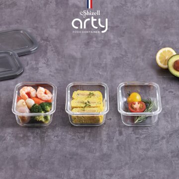 아티 내열용기 직사각3종세트(소)(직사각400ml*3ea)