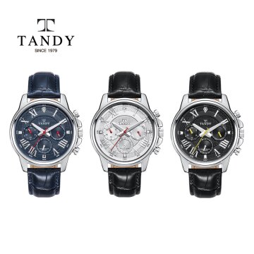 탠디시계 다이아라인 남성 가죽 시계 DIA-3925