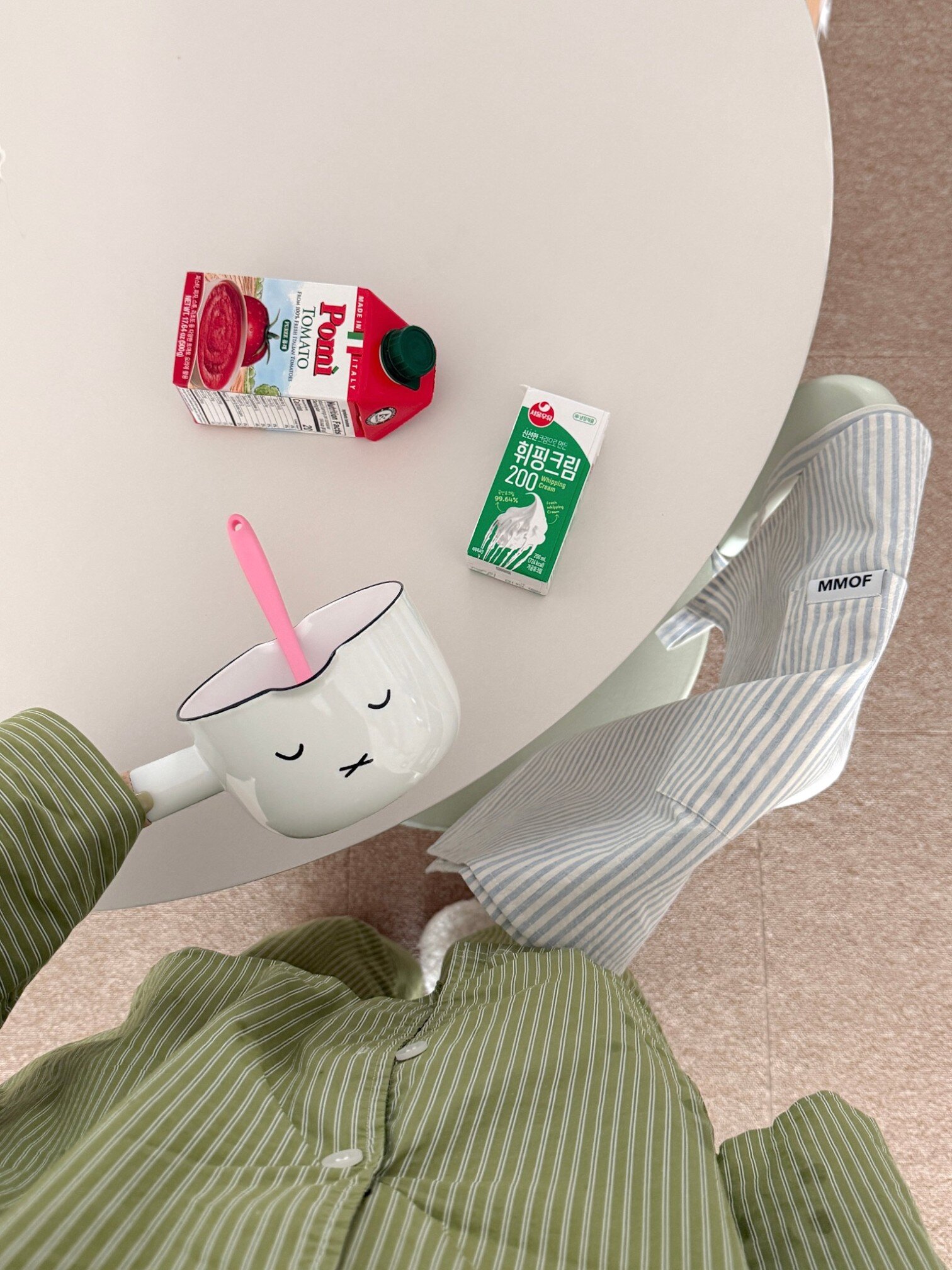 [에지리x미피] 페이스 법랑냄비 밀크팬 12cm