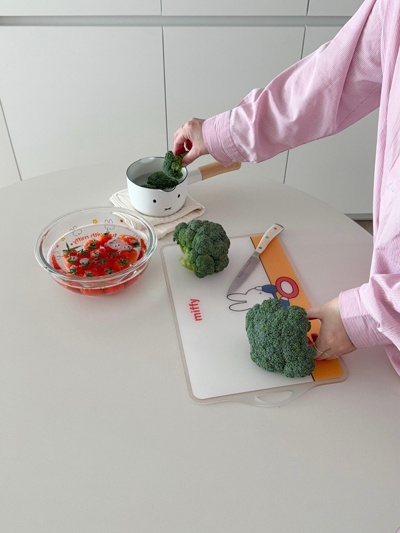 [에지리x미피] 페이스 법랑냄비 밀크팬 12cm