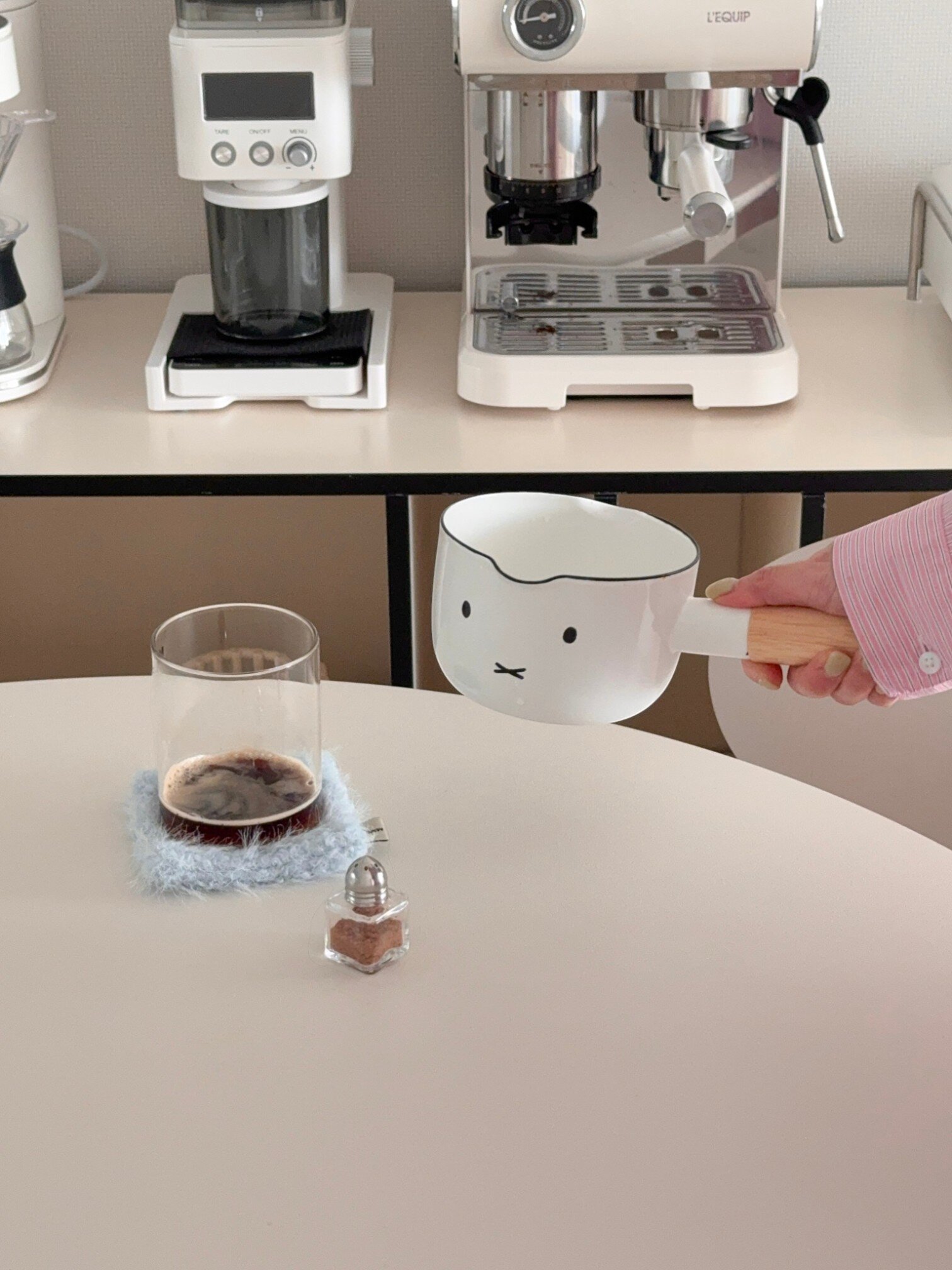 [에지리x미피] 페이스 법랑냄비 밀크팬 12cm