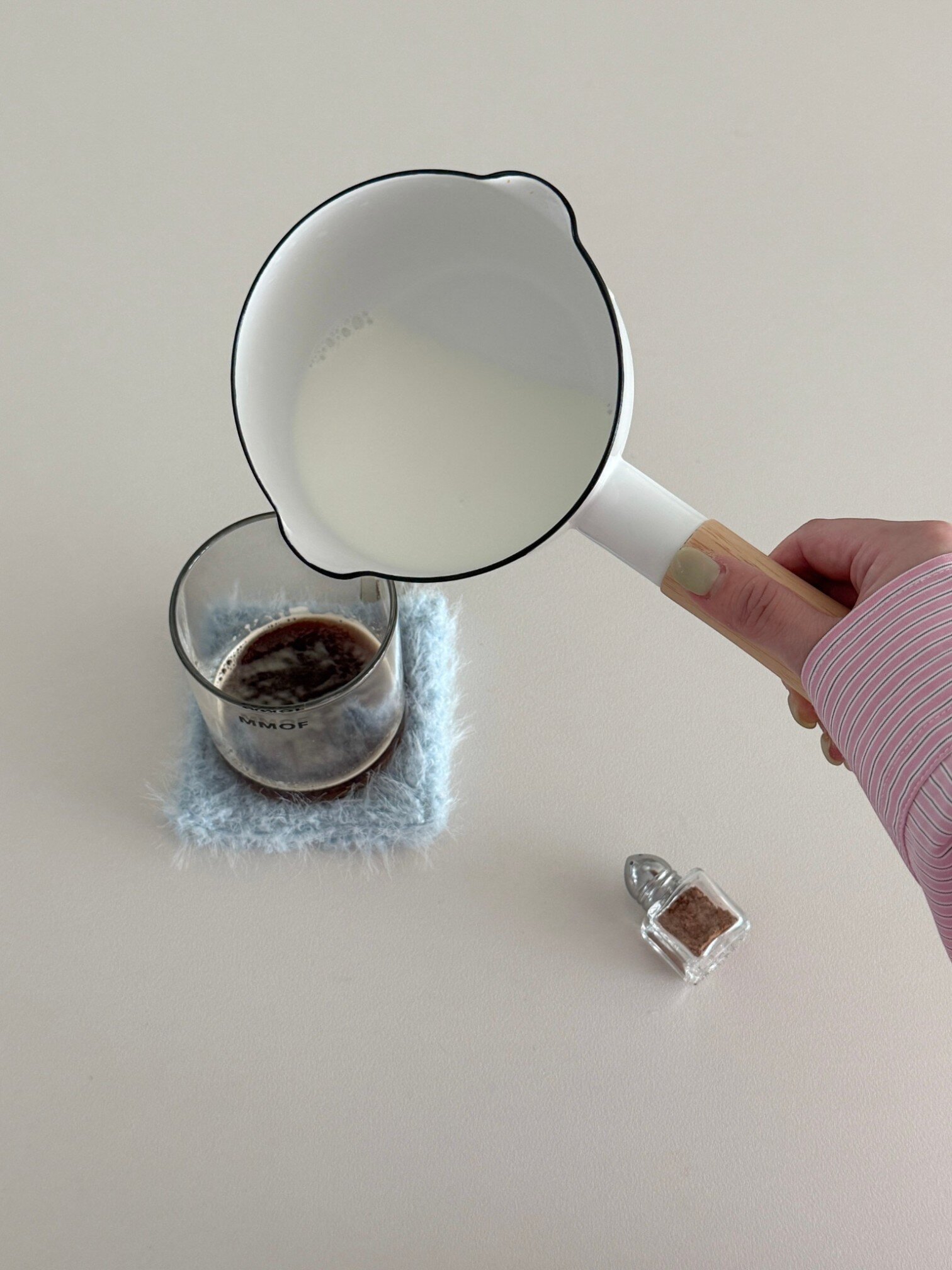 [에지리x미피] 페이스 법랑냄비 밀크팬 12cm