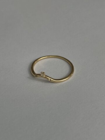 [Line Art] Waves Line Sapphire Ring Ver.2