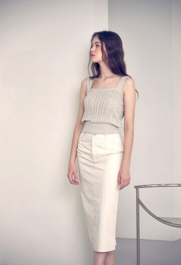 Cable Knit Top_Beige