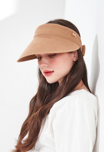 라피네(Raffine) 컬러블록 린넨 썬캡