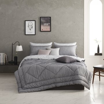 데런2 차렵이불 D 5종세트B 그레이(리버서블)