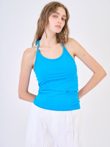 Halterneck Sleeveless Blue