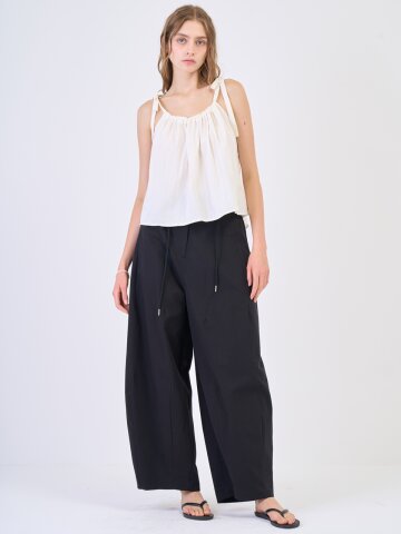 Wide Balloon Pants Black