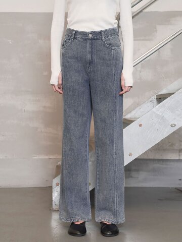 WASHED SOFT DENIM WIDE PANTS_BLUE