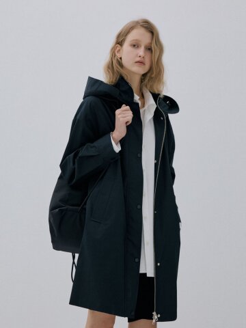  HOOD DETACHABLE OVAL COAT_NAVY