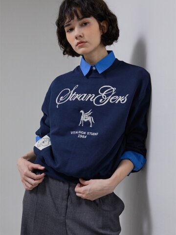 [LINE] LINE Symbol Lettering Sweatshirt