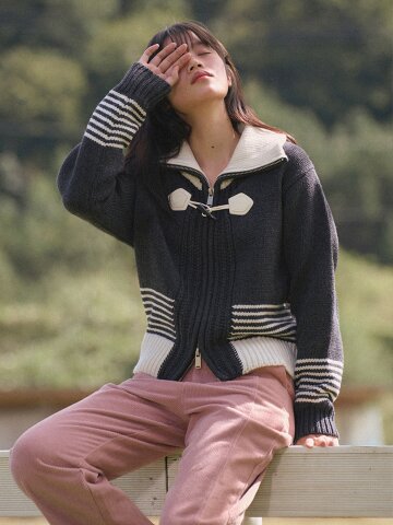 Toggle Button Wool Cardigan