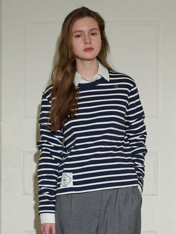 [LINE] Long Sleeve Stripe T-shirt (2c)