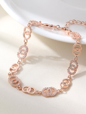 실버925 샤코코 큐빅 팔찌 STJ-BA1537RG