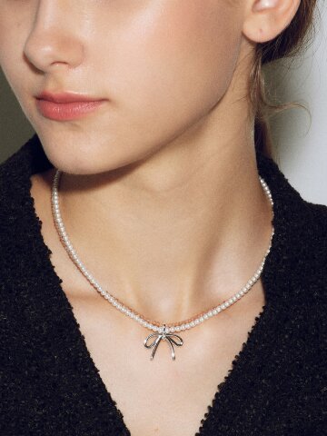 LB_Layered ribbon necklace