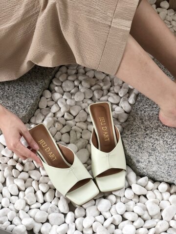 paris middle open mules melon