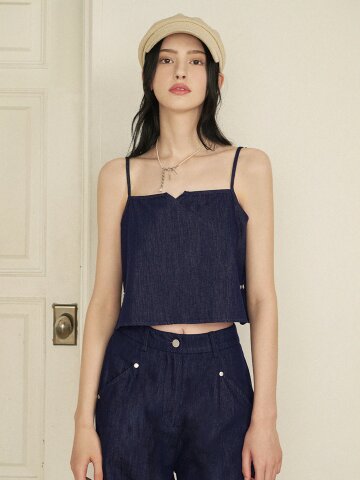 프리덤 데님 뷔스티에-카고팬츠 셋업