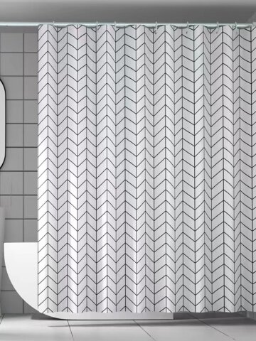 헤링본 PEVA 욕실 샤워커튼 방수 가리개 180x180