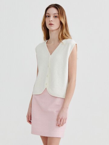 Button vest Ivory
