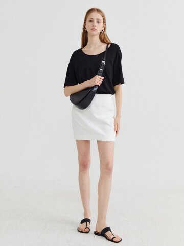 Bella spangle skirt White