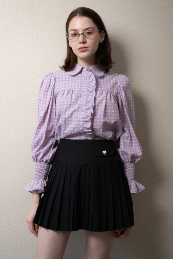   MBC 신경민님 착용_Moment de joie Skirt  레떼르넬 플리츠 미니 스커트