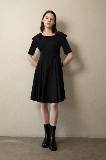  MBC 신경민님 착용_ La fete Dress 레떼르넬 언발란스 빅카라 원피스