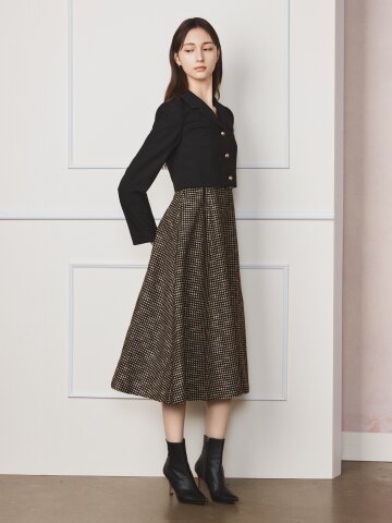 글리터 플레어 원피스 +재킷 세트 