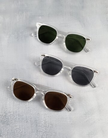 오즐리 남녀공용 가벼운 투명 안경 뿔테 선글라스 UV400 자외선차단 패키지 포함