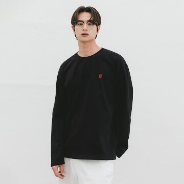 바켄 Square Logo 긴팔티셔츠 BK4997_블랙