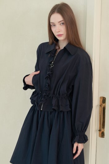 Le vent du provence Jacket  레떼르넬 프릴 집업  간절기 점퍼