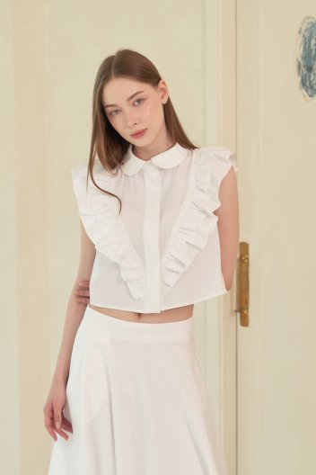 Papillon Blouse 레떼르넬  프릴 나비 블라우스