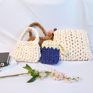 포시엘라 자이언트얀 1kg 패브릭 or 벨벳 빅얀 망고실 핑거니팅