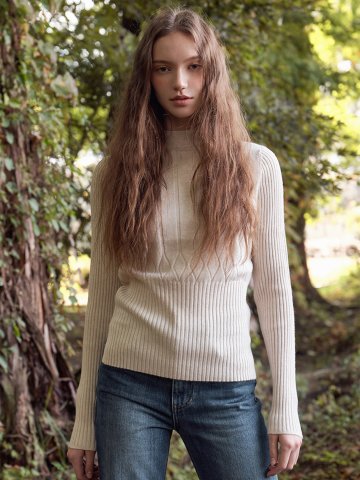 다이아 하프넥 니트 (5colors)