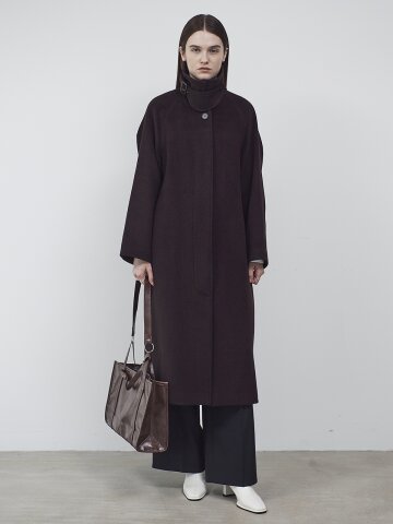 ALPACA BLEND MAC COAT - BROWN