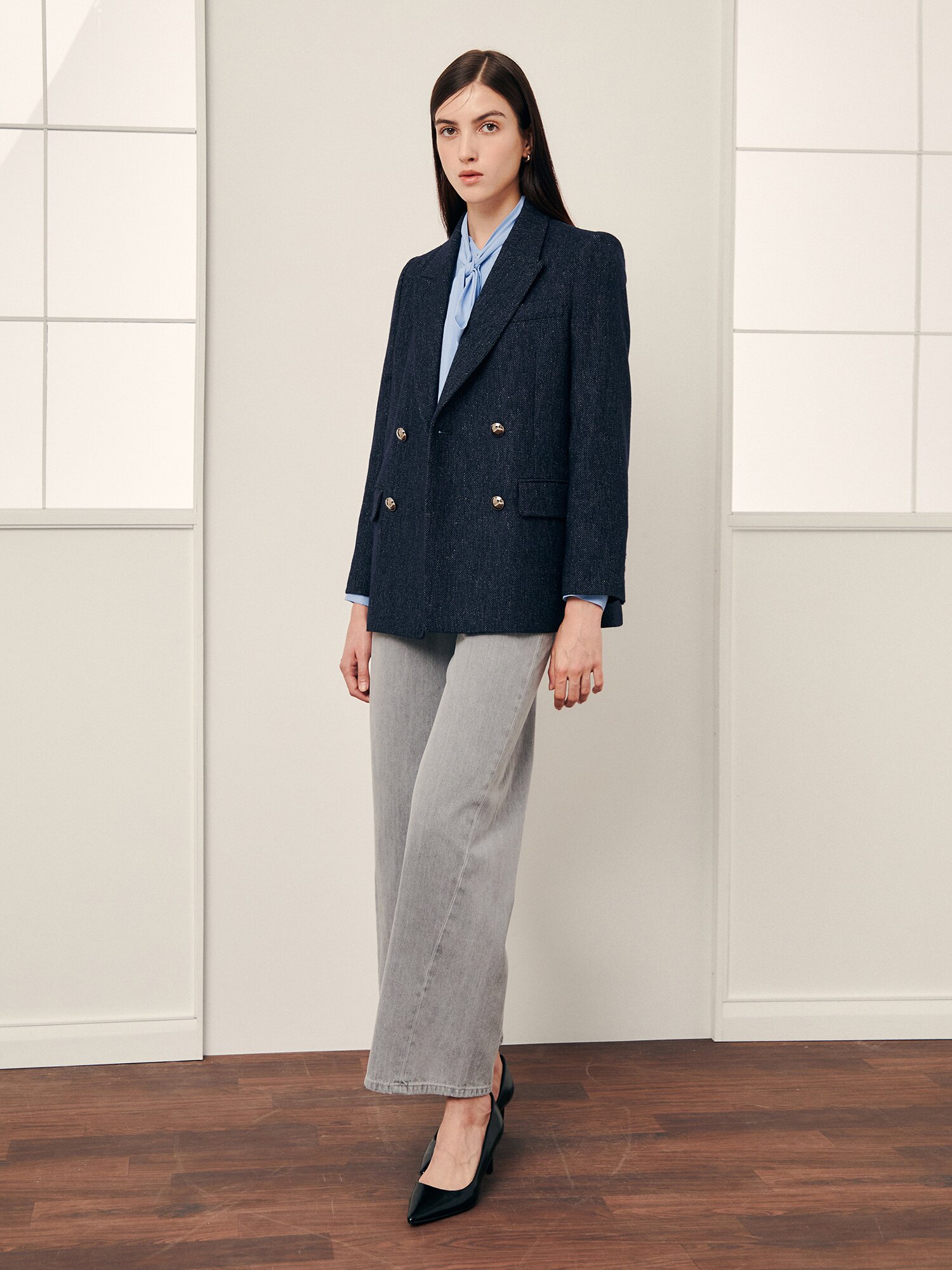 헤리티지 울 블렌드 재킷 (NAVY)