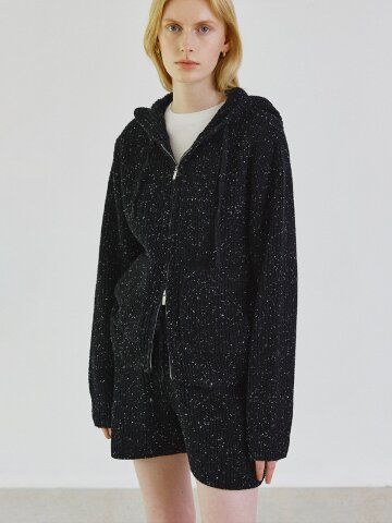 Soft nef two-way casual hoody_BLACK