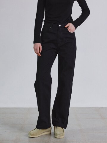 Straight soft jean_BLACK