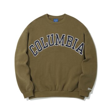 COLUMBIA ARCH OVER-FIT FLEECE SWEATSHIRTS 카키브라운