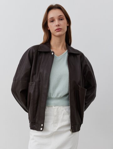 Texas leather jacket_BROWN