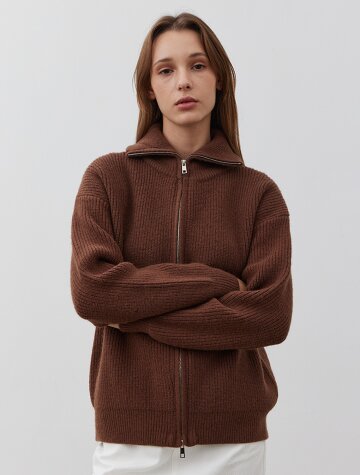 Warmth-Rise Knit Jumper_BROWN