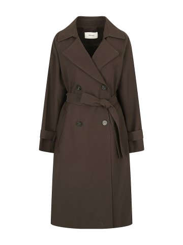 백 플랩 더블 버튼 트렌치 코트 