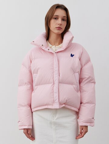 Duckdown Crop Jumper_PINK