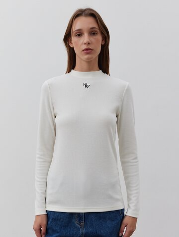 CASEL RIBBED T-SHIRT-IVORY