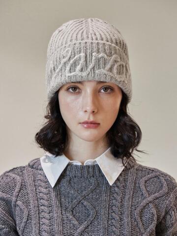 바잘 핸들 로고 비니 그레이