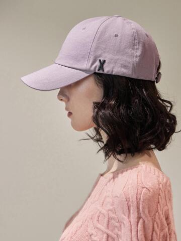 VA 블랙 스터드 볼캡 인디핑크