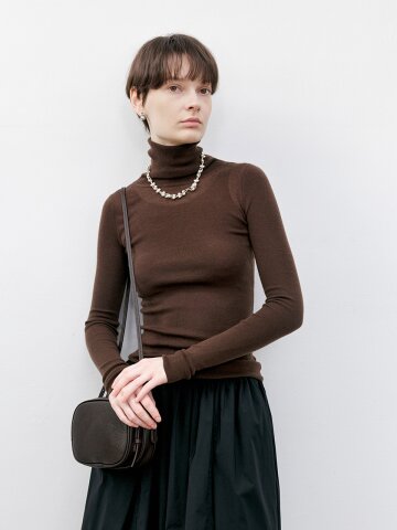 TG_Slim turtleneck knit top_3color