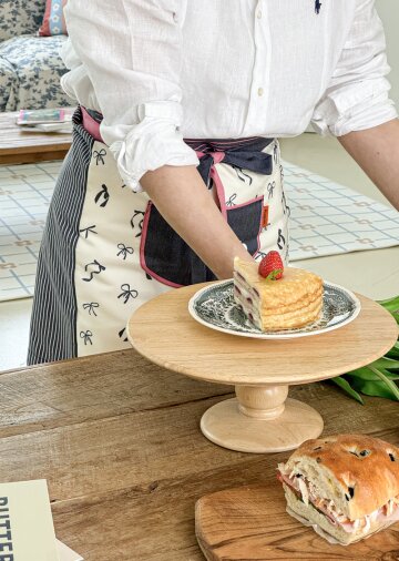 프렌치 리본 앞치마